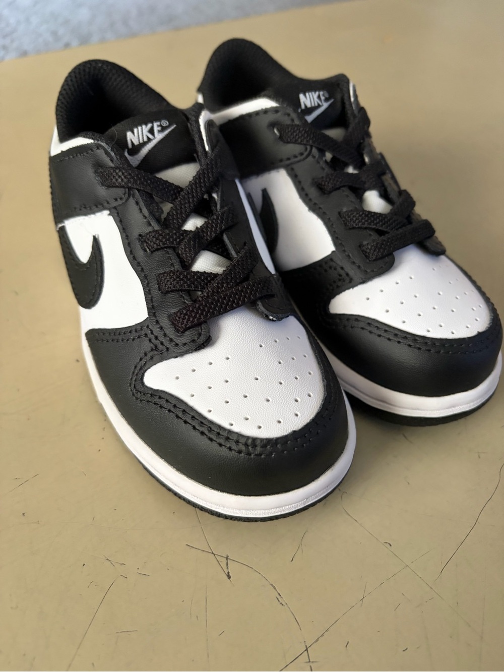 Nike Kids Black and White Low-Top Sneakers